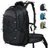 AUMTISC Zaino da trekking da 35 l, per uomo e donna, per campeggio, escursionismo, attività all'aperto, Nero , 52x33x20 Centimeters, Casual
