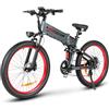 SAMEBIKE bicicletta pedalata assistita Piegevole 26 pollici 48V 15A batteria ricaricabile Bici Elettrica da Trekking Bicicletta elettrica a 7 marce con display LCD e 250W motore Commuting bike(grigio)
