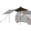 Generic Tenda da Campeggio per Auto 410x250x200 cm Grigio e Arancione, Impermeabile in Poliestere 185T con Rivestimento PU, Leggera e Portatile con Custodia di Trasporto