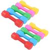 Keenso Set da Palestra per Bambini, Manubri in Plastica per Bambini in PE, Confezione da 10, 19 X 5,5 Cm, Giocattolo Leggero per Coordinazione Occhio-mano, per la Danza all'asilo, all'aperto, per