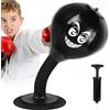 LALAGO Sacco da Boxe da Tavolo Nero, Punching Ball con Ventosa, Pungiball Punchball Rage Bag Antistress Adulti Desktop, Tirapugni Regali Divertenti per Amici o Colleghi per Tavolo e Banconi da Ufficio