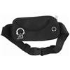 LIYJTK Marsupi per donna Uomo piccolo con foro per cuffie per corsa, escursionismo, pesca, viaggi (Nera)
