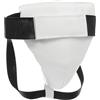 SHINEOFI Training crotch protector bianco con spugna resistente, protezione inguinale per durante la boxe e il kickboxing