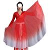 DSFIHJO Ventagli Danza del Ventre Grande ventaglio in Chiffon Velo da Ballo Puntelli a Lisca di Pesce Manico Pieghevole Cinese 85 cm(Color 1,2PCS)