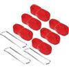 LatoYard Set di linee di confine per beach volley, 8 x 16 m, con paletti, in nylon resistente, per sport all'aria aperta, visibilità rossa trasparente