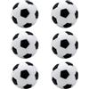 Mllepjdh Confezione da 6 palline da calcio balilla bianche e nere di ricambio, 23 mm, in resina, per calcio balilla, perfettamente compatibili