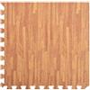 Runheo Tappetini da pavimento, 24 pezzi, con venature del legno, in schiuma EVA, 60 x 60 x 1 cm, 8,64 m², antiscivolo, protezione per il pavimento, per dispositivi fitness, allenamento, tapis roulant