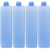MOKKHNB Pacchi di Ghiaccio e Facili da Trasportare Leggeri in PE Blu Refrigeranti Riutilizzabili 4 Unitá per Contenitori Lunch Box e Atmosfera Estiva