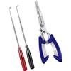 PENCHEAK Pinze a becco lungo per rimuovere i ganci multifunzione forbici treccia taglierina per precisione pesca e facile trasporto rimozione gancio resistente all'acqua di mare