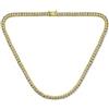 Bling Jewelry Collana Da Tennis Classica Tradizionale Con Zirconi Cubici Aaa CZ Taglio Principessa Quadrato Incastonato In Canale Per Matrimoni E Promesse Placcata In Oro