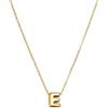 SINGULARU - Collana Hailey Letter. Acciaio con Placcatura in oro 18 kt. Gioielli da donna. Lettera E.