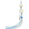 Meiliyizu Ciondolo in giada imitazione, ciondolo cinese Hanfu con nappe retrò con imitazione di loto giada gioielli per feste accessori di abbigliamento
