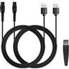 SEASJHBAY 2 x Cavo di ricarica USB 5 V 1 m compatibile con caricabatterie Philips verde OneBlade QP2724 QP2720 QP2824 QP2734 QP4631, adattatore elettrico universale per rasoi Philips Series 3000 5000 7000 8000