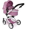 Bayer Chic 2000® Passeggino per bambole Mika 2 in 1, pieghevole, manico regolabile in altezza 47-80 cm, telaio moderno, bambole fino a 52 cm, 4-8 anni