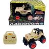Radiocom - Jurassic Safari Auto RC sc. 1:28 RC 2.4 Ghz, fuoristrada, 7 funzioni ruote mordbide carica USB C