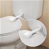EUDEMON 1 serratura di sicurezza per WC per bambini, a prova di bambino, facile da installare con adesivo, senza bisogno di attrezzi o trapano, colore: bianco
