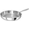 TeCuisine - Padella in acciaio inox 18/10 triply - 32 cm - Senza rivestimento - Senza PFAS, PFOA, PTFE - Compatibile con tutti i fornelli di cui induzione - Manico rivettato freddo - Cottura sana e