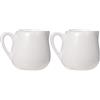 PERSELOSO Bricco Latte in Ceramica 100ml, 2 Pezzi, con Manico Comodo e Beccuccio Antigoccia, per Latte, Salse e Caffè