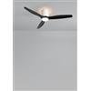 CREATE / WIND CALM CUSTOM RATTAN/Ventilatore da soffitto con luce rattan bianco pale legno naturale nero con telecomando / 40W, Doppia luce, Ø132 cm, luce LED 3 temperature, funzione estate-inverno