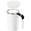 Generic Tazza da caffè mescolante, 380 ml, miscelatore magnetico automatico, struttura in acciaio inox con display della temperatura per una miscelazione fluida delle bevande, ideale per miscelare caffè