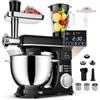 LYAYYDS Impastatrice planetaria 9 in 1 con fermentazione, impastatrice a 6 velocità con timer, tritacarne, frullatore per succhi, affettatrice per verdure, macchina per pasta e biscotti,Black