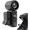 Yongany Ventilatore per auto, rotazione a 360 gradi, ricaricabile, display a LED, portatile, ventilatore con clip, per adulti, studenti, viaggi, auto, guida, campeggio, spiaggia all'aperto