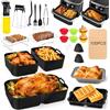 Charmofun 27 Pezzi Accessori Friggitrice Ad Aria, Accessories Air Fryer per Ninja Foodi FlexDrawer 10.4L AF500EU AF500EUCP, Riutilizzabile Contenitori per Friggitr, con Silicone Teglia,Griglia Friggit