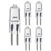 UGEFKMQ 5PCS Lampadine Alogene G5.3 100W 12V Lenti in vetro trasparente Luci notturne Perline alogene G5.3 12V 20W GU5.3 base a doppio ago 100W