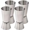 Newk Jigger da cocktail, Jigger da bar in acciaio inossidabile da 15 e 30 ml (set di 4)