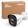 Comelit Telecamera Aggiuntiva IP PoE 4MP per Esterno compatibile con Kit IPKIT004N05PB, Visione Notturna a Colori, Audio Integrato e App Smartphone