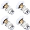 HEANUJJ Set 4 Pezzi Pulegge per Porte Scorrevoli in Vetro Doccia 25mm Albero Resistente per Scorrimento Fluido e Silenzioso, Ricambi per Box Doccia e Porte Bagno