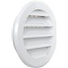 La Ventilazione T8RB Griglia di Ventilazione in Plastica Tonda da Incasso, Bianco, diametro 96 mm