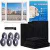 Zippicks 6 PCS Zanzariera per Finestra Autoadesiva Regolabile 130 x 150 cm | Rete AntiInsetti con Chiusura a Strappo,Protezione Adesiva Effettiva contro Zanzare eMosche,Facile da Installare