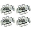 TopHomer Confezione da 4 clip per lavello sottopiano, clip di fissaggio per lavello in acciaio inossidabile, senza foratura, staffe per lavello, accessori di montaggio per cucina e bagno (base quadrata)