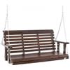 VEVOR Altalena in legno di cedro, 1370x710x600mm, Altalena da patio per cortile giardino, Capacità carico circa 400 kg, con Panca sedia a dondolo catene sospese per uso esterno, marrone