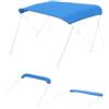 VEVOR Tendalino Parasole per Barche, Telo di Ricambio per Tendalino a 4 Archi 271 x 244 cm per Barche in Tessuto 600D Impermeabile Grado Nautico, Senza Telaio, Solo Telo, Resistente al Vento, Blu