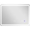 HOMCOM Specchio da bagno con luce LED 70x50 cm con Bluetooth 3 colori luce Orologio digitale Antiappannamento Funzione memoria | Aosom Italy