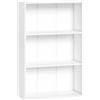 HOMCOM Libreria con 3 scomparti e ripiano regolabile, 60x24x93 cm, Bianco | Aosom Italy