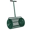 Outsunny Spandiconcime per Compost 75 L 61x40 cm Spargiconcime Prato Giardino con Manico a T Cestello a Rete Metallo Verde | Aosom Italy