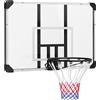 SPORTNOW Canestro basket per esterno da parete con telaio in acciaio, 113x61x73 cm | Aosom Italy