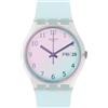 Swatch Orologio Donna Swatch ULTRACIEL Silicone Solo Tempo Azzurro GE713