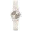 Swatch Orologio Donna Swatch Silicone SILVER GLISTAR TOO Solo Tempo Glitter Trasparente LK343E