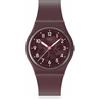 Swatch Orologio Swatch THRU THE CROWN GLASS Silicone Rosso Unisex Solo Tempo SO28R115