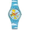 Swatch Orologio Swatch ANGEL BART Simpson Silicone Unisex Solo Tempo Blu SO28Z115
