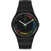 Swatch Orologio Uomo Swatch FREETID Solo Tempo Silicone Nero SO29B103
