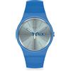 Swatch Orologio Swatch BLUE RAILS Silicone Blu Unisex Solo Tempo SUON714