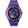 Swatch Orologio Swatch Purple Lacquered Silicone Viola SUOV100 Unisex Solo Tempo