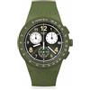 Swatch Orologio Uomo Swatch NOTHING BASIC ABOUT GREEN Cronografo Silicone Verde SUSG406
