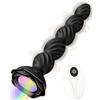 Aurapleasure Anale Plug Perline Vibratore Massaggiatore per Prostata Dilatatore, Nero
