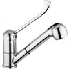 Miscelatore lavello con doccia estraibile e leva clinica 20 cm